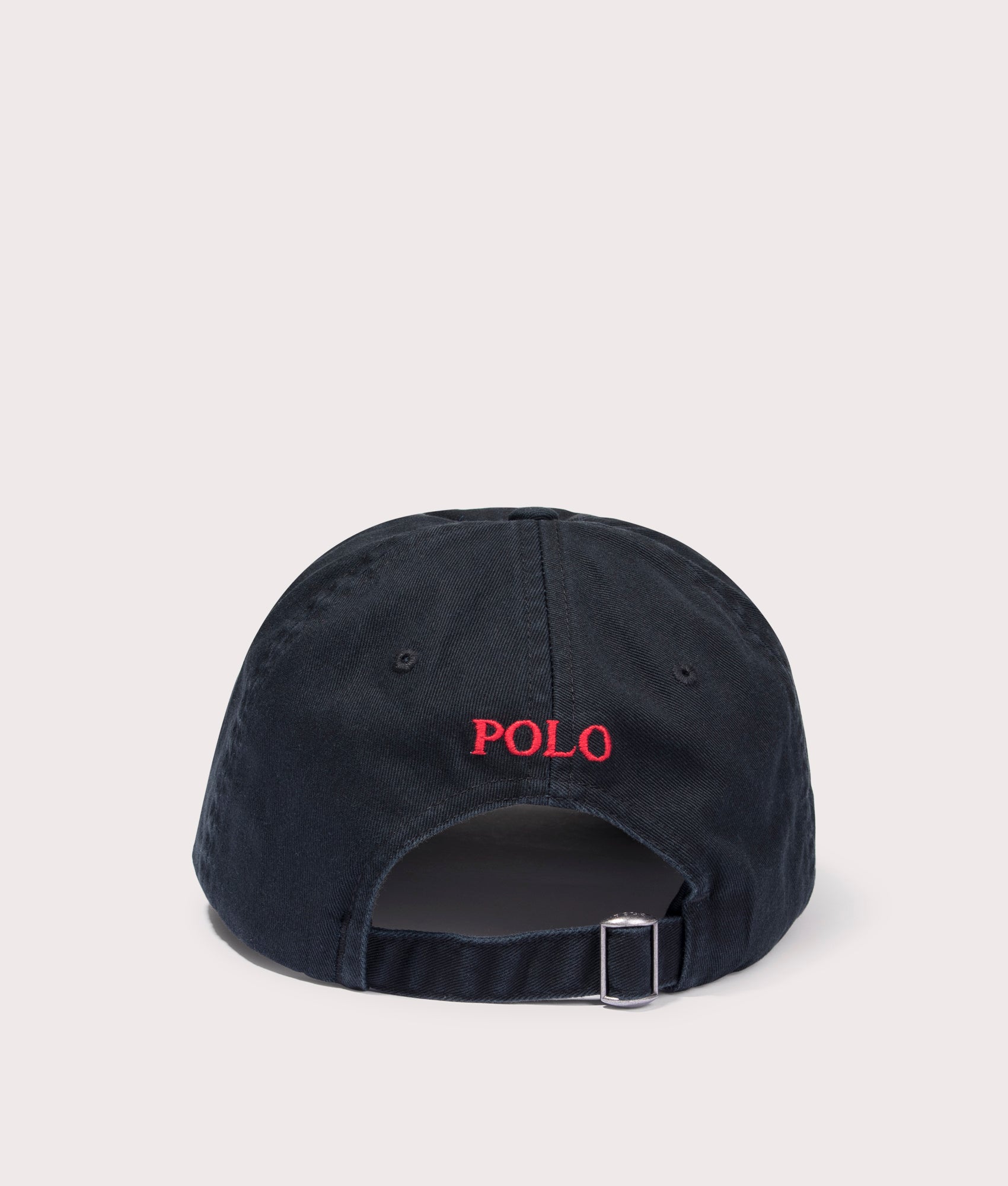 Polo Ralph Lauren Cotton Chino Baseball Cap in Polo Black at EQVVS Menswear. Back shot.