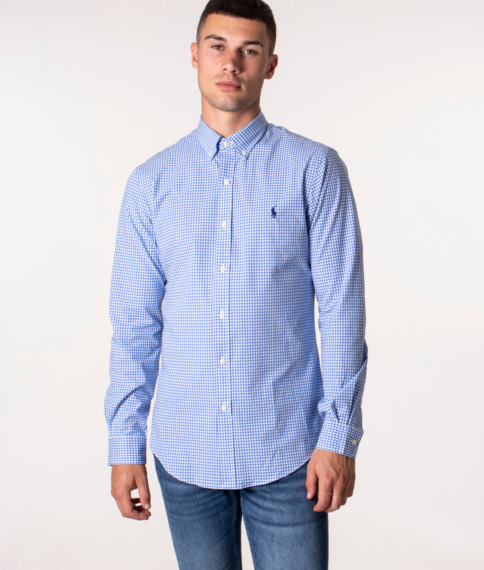 Checked-Stretch-Poplin-Shirt-Blue/White-Check-Polo-Ralph-Lauren-EQVVS