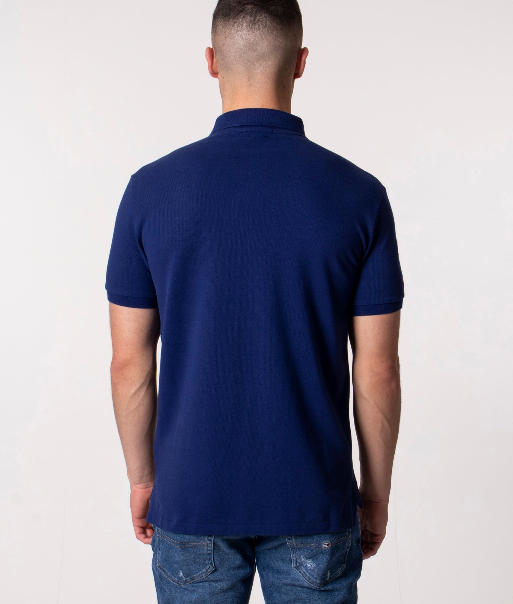 Custom-Slim-Fit-Triple-Pony-Polo-Shirt-Medium-Freashwater-Polo-Ralph-Lauren-EQVVS