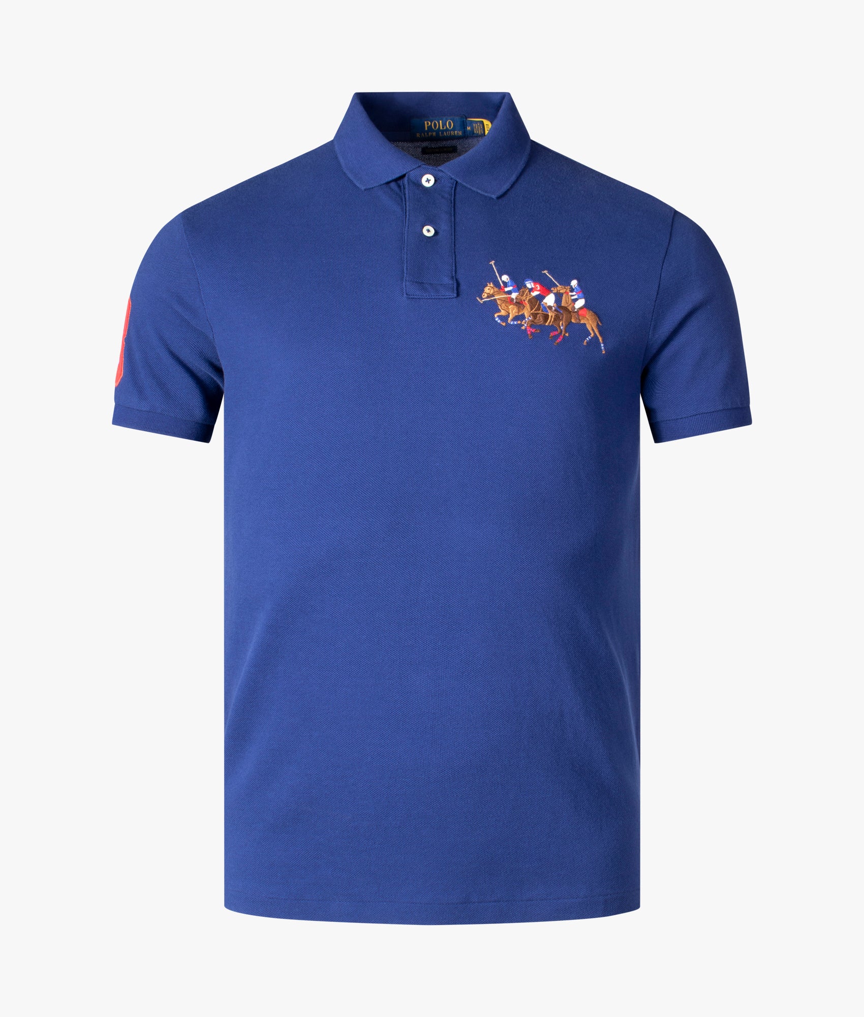 Custom-Slim-Fit-Triple-Pony-Polo-Shirt-Medium-Freashwater-Polo-Ralph-Lauren-EQVVS