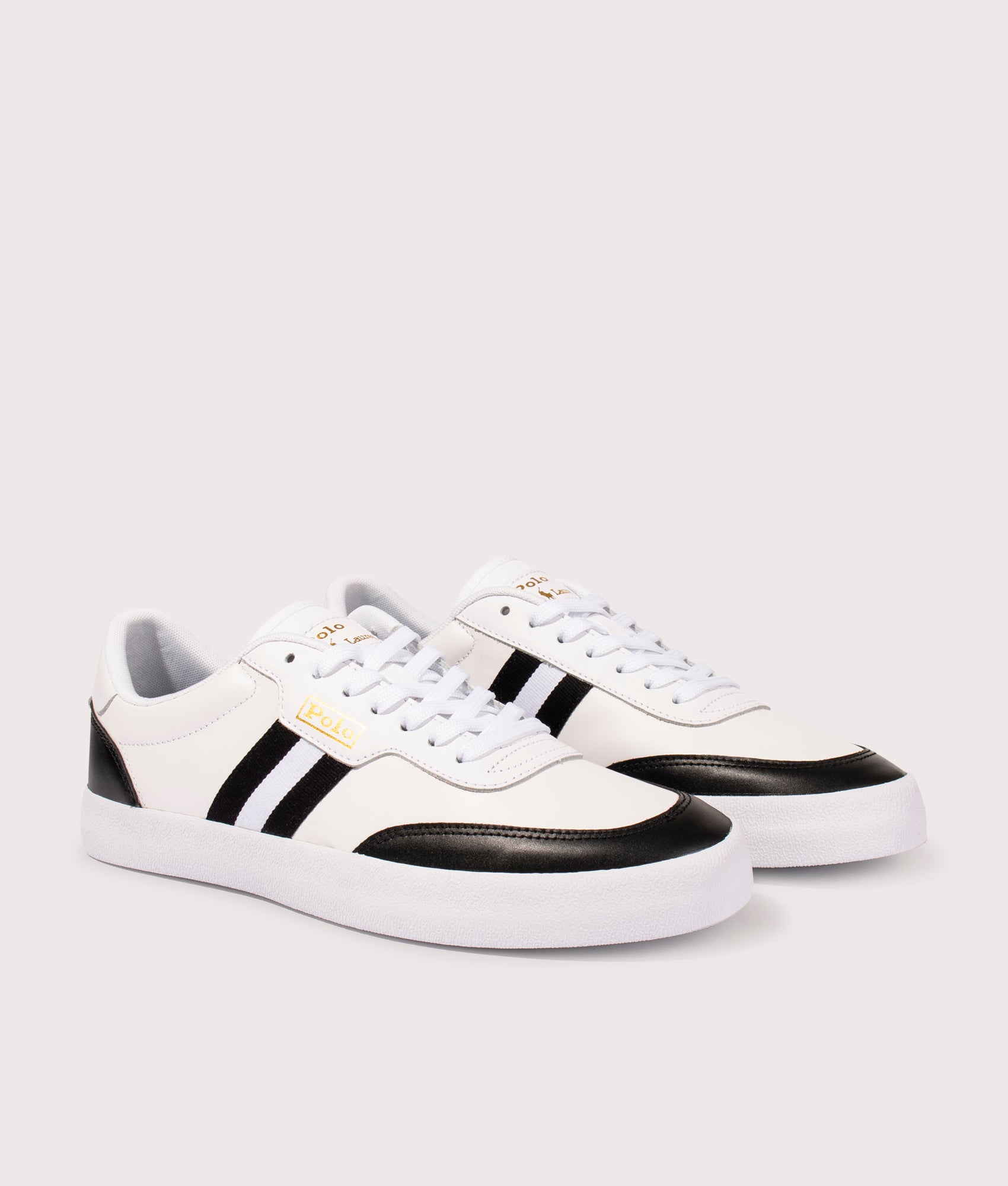 Court-VLC-Leather-Sneaker-White/Black-Polo-Ralph-Lauren-EQVVS