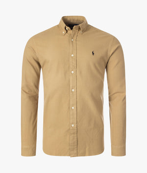 Custom-Fit-Sports-Shirt-Vintage-Khaki-Polo-Ralph-Lauren-EQVVS