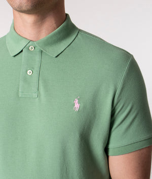 Custom-Slim-Fit-Mesh-Polo-Shirt-Fortress-Outback-Green-Polo-Ralph-Lauren-EQVVS