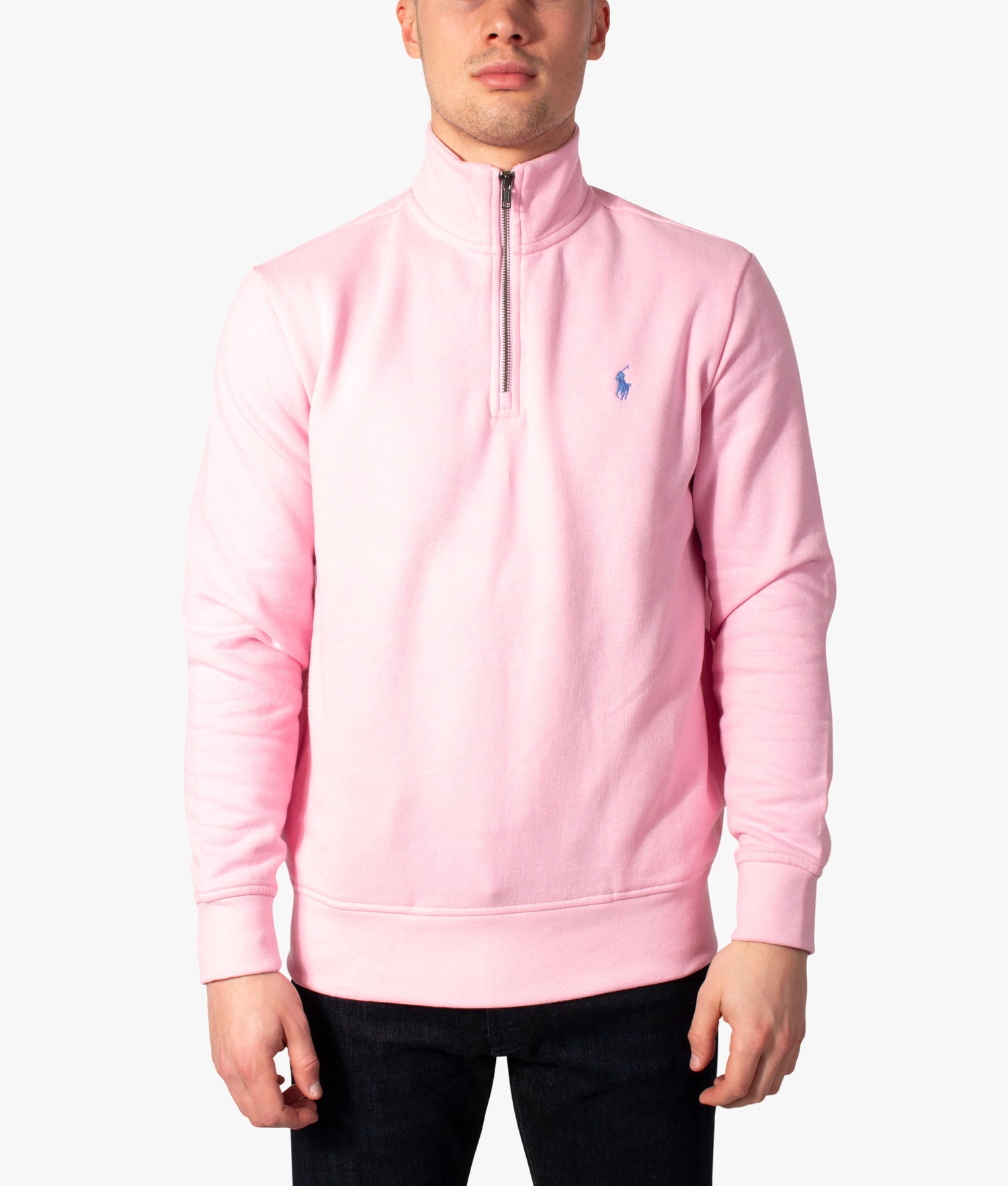 Relaxed Quarter Zip Fleece Sweatshirt Pink | Ralph Lauren | EQVVS