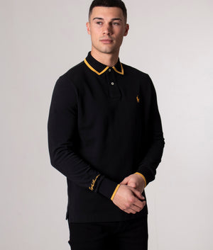 Custom Slim Fit Long Sleeve Polo Shirt