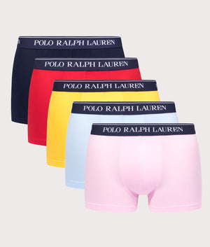 Five-Pack-of-Classic-Stretch-Trunks-Navy/Red/Elite-Blue/Pink/Yellow-Polo-Ralph-Lauren-EQVVS