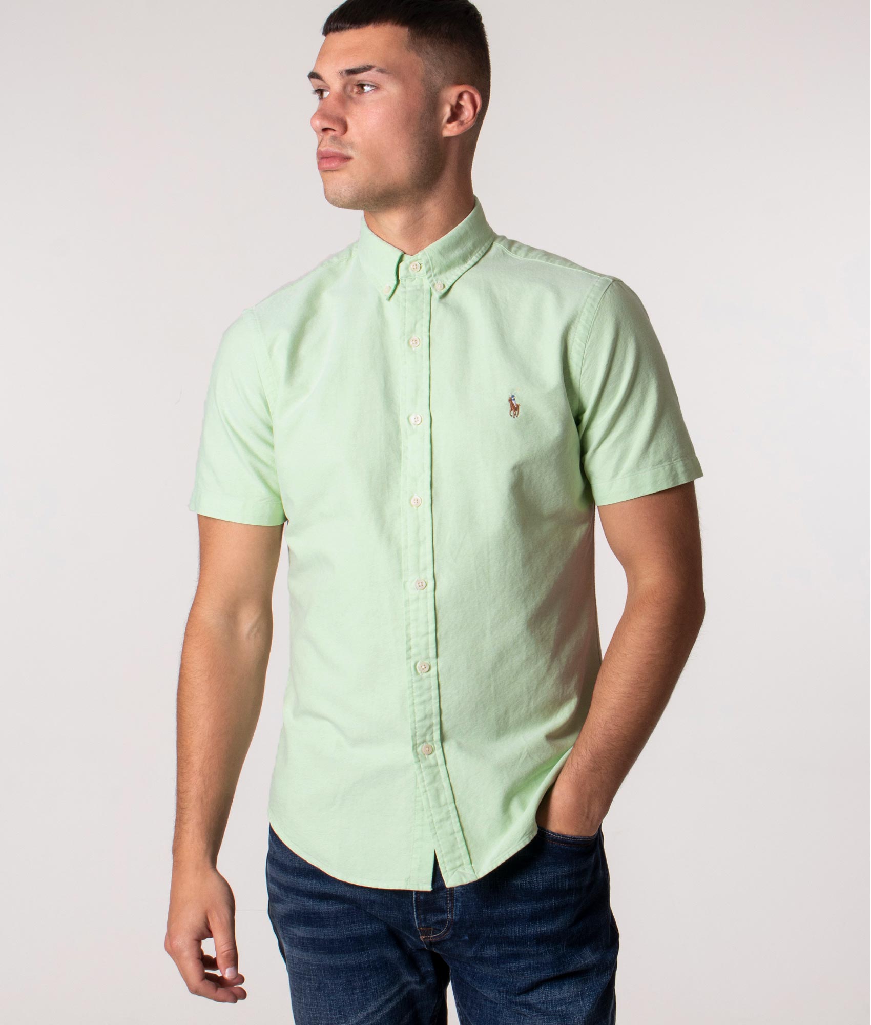 Slim-Fit-Lightweight-Short-Sleeve-Shirt-Oasis-Green-Polo-Ralph-Lauren-EQVVS