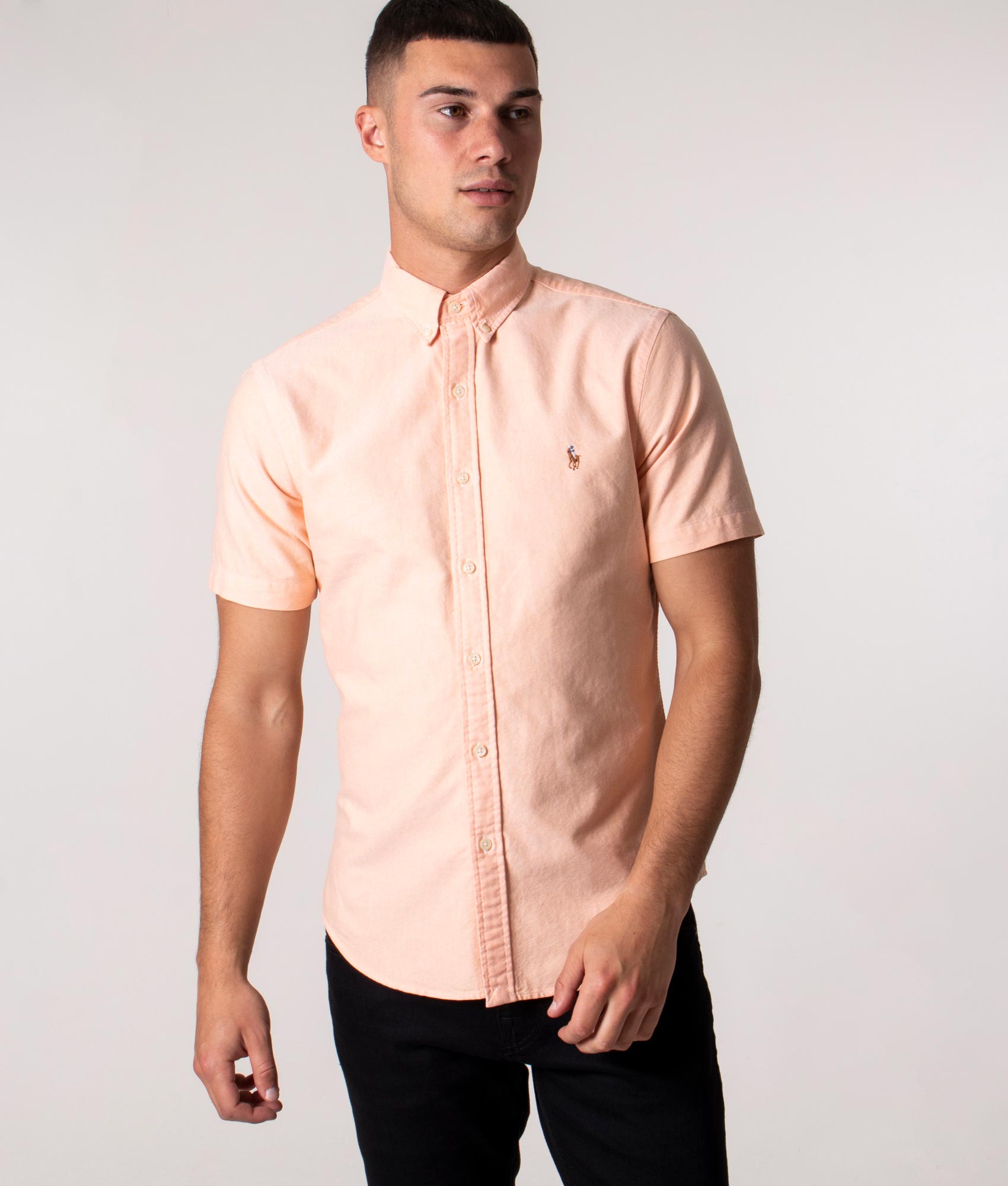 Slim-Fit-Lightweight-Short-Sleeve-Shirt-Spring-Orange-Polo-Ralph-Lauren-EQVVS