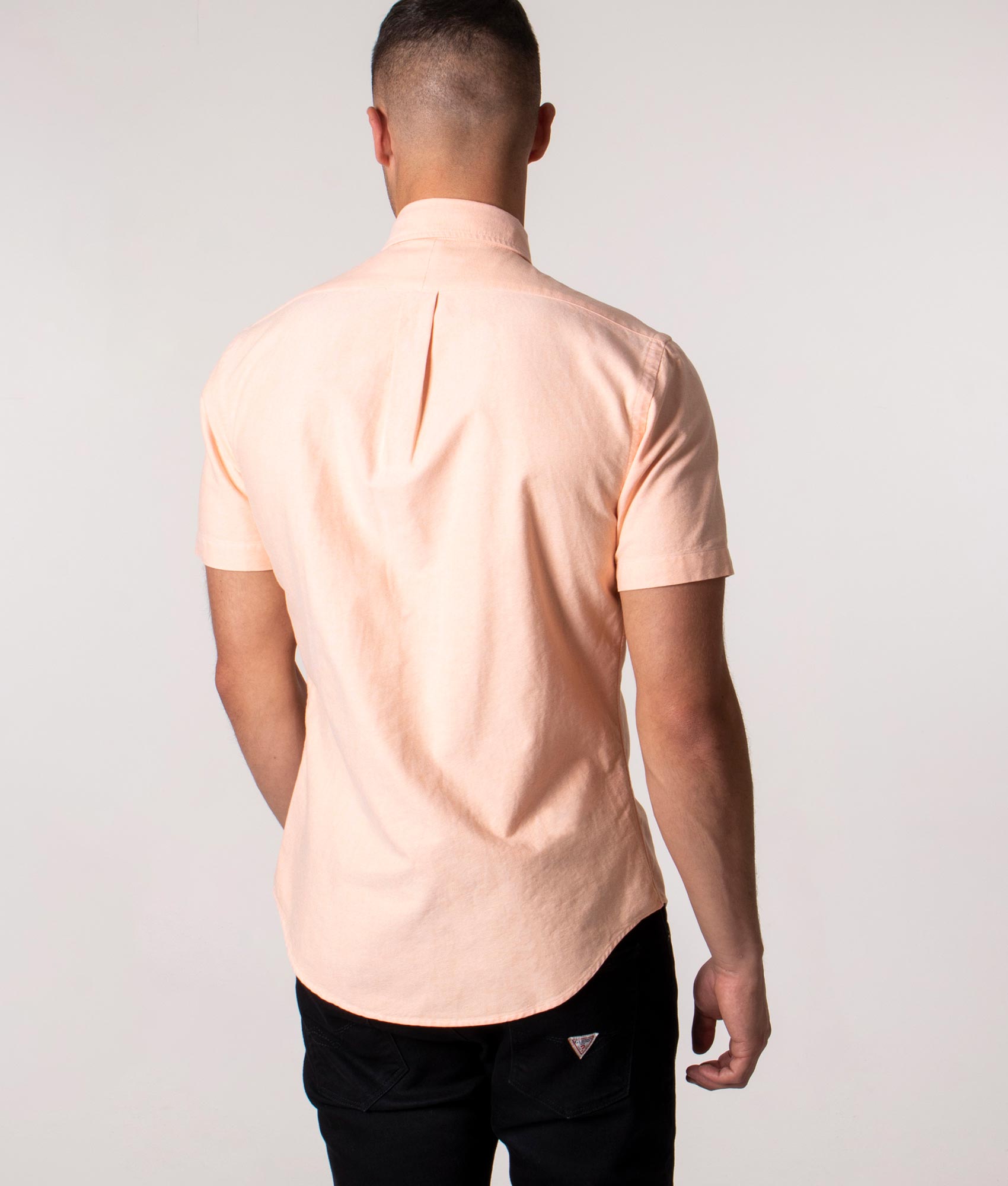 Slim-Fit-Lightweight-Short-Sleeve-Shirt-Spring-Orange-Polo-Ralph-Lauren-EQVVS