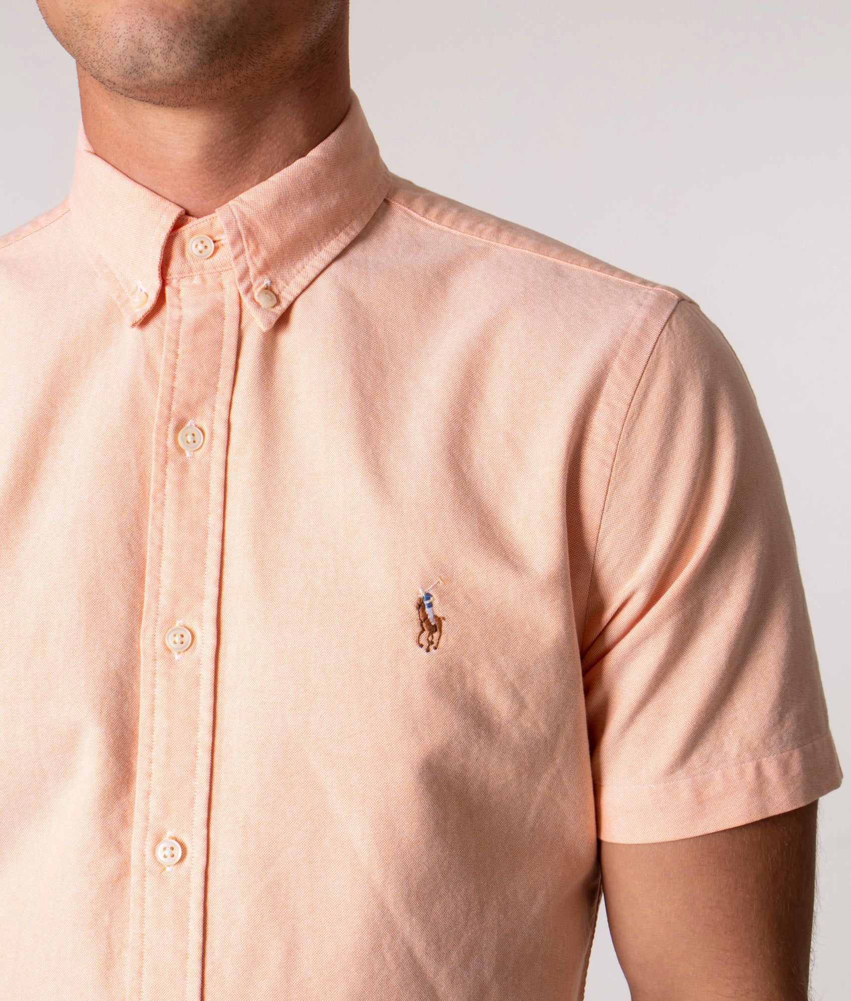 Slim-Fit-Lightweight-Short-Sleeve-Shirt-Spring-Orange-Polo-Ralph-Lauren-EQVVS