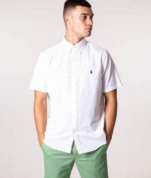 Custom-Fit-Short-Sleeve-Sport-Shirt-White-Polo-Ralph-Lauren-EQVVS