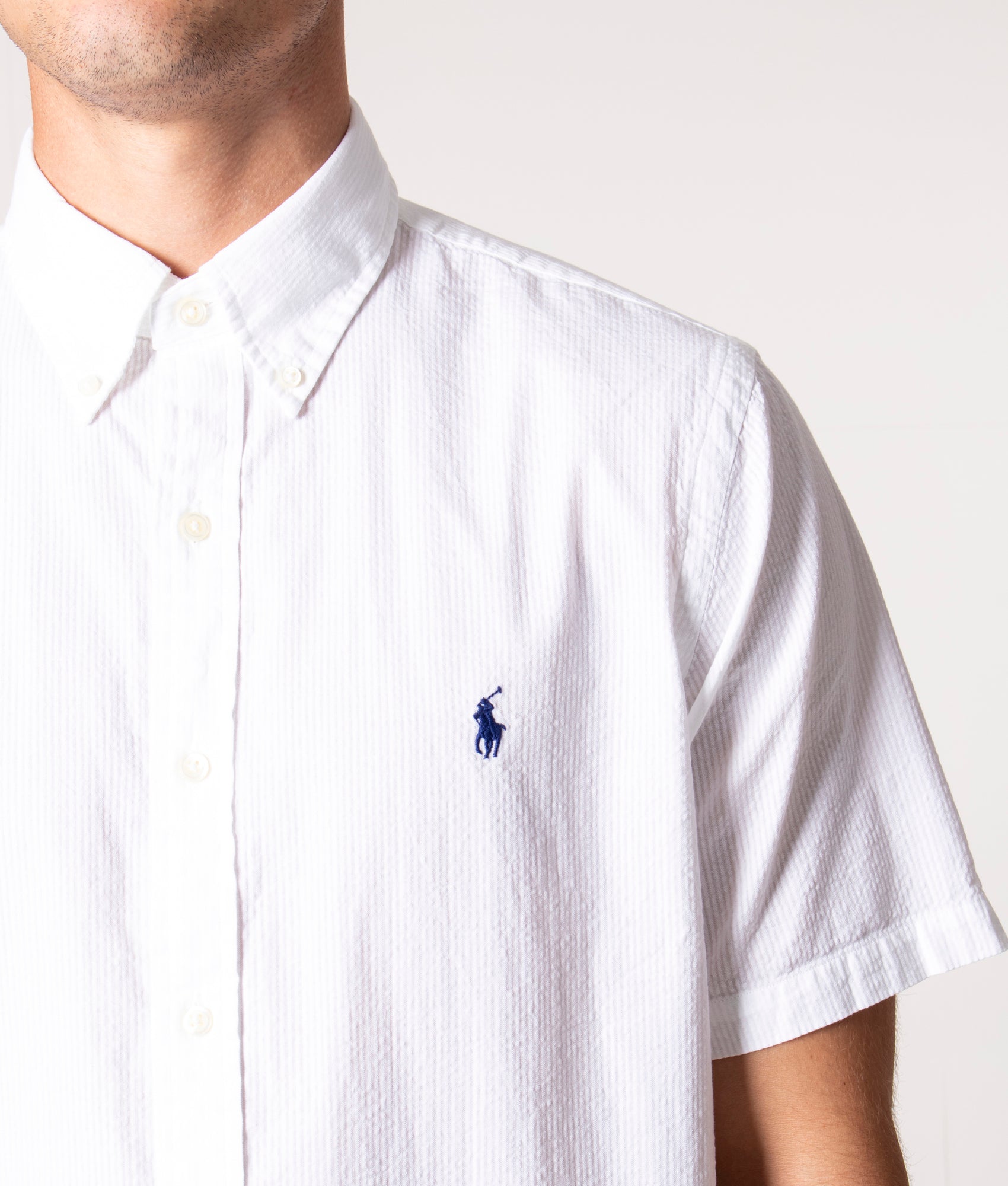 Custom-Fit-Short-Sleeve-Sport-Shirt-White-Polo-Ralph-Lauren-EQVVS