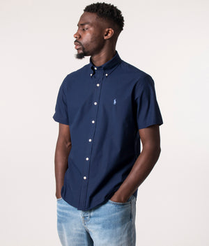 Custom-Slim-Fit-Short-Sleeve-Shirt-Newport-Navy-Polo-Ralph-Lauren-EQVVS