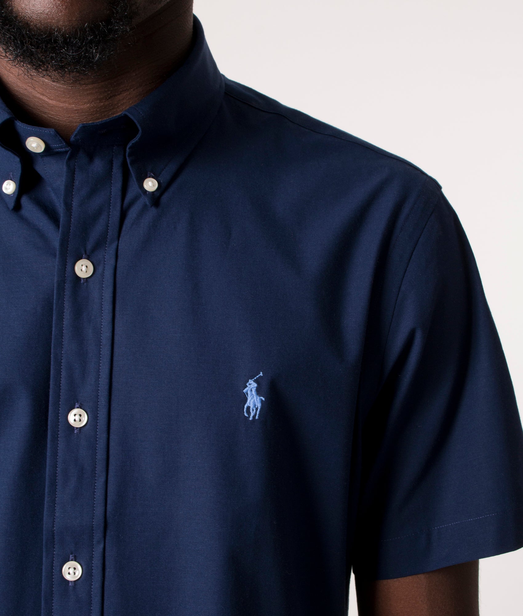Custom-Slim-Fit-Short-Sleeve-Shirt-Newport-Navy-Polo-Ralph-Lauren-EQVVS