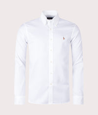Custom Fit Oxford Dress Shirt: 001 White 