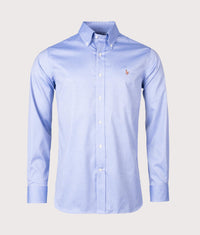 Custom Fit Oxford Dress Shirt: 002 True Blue/White 
