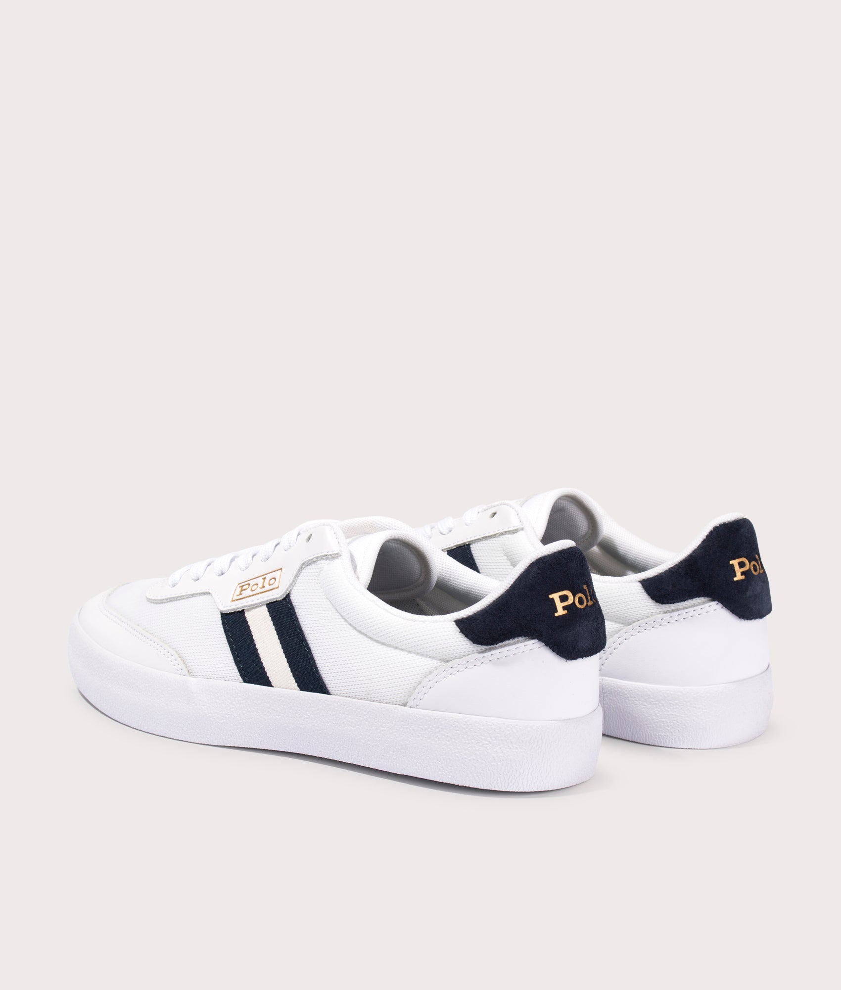 Court-VLC-Low-Top-Trainers-White-Navy-Cream-Polo-Ralph-Lauren-EQVVS