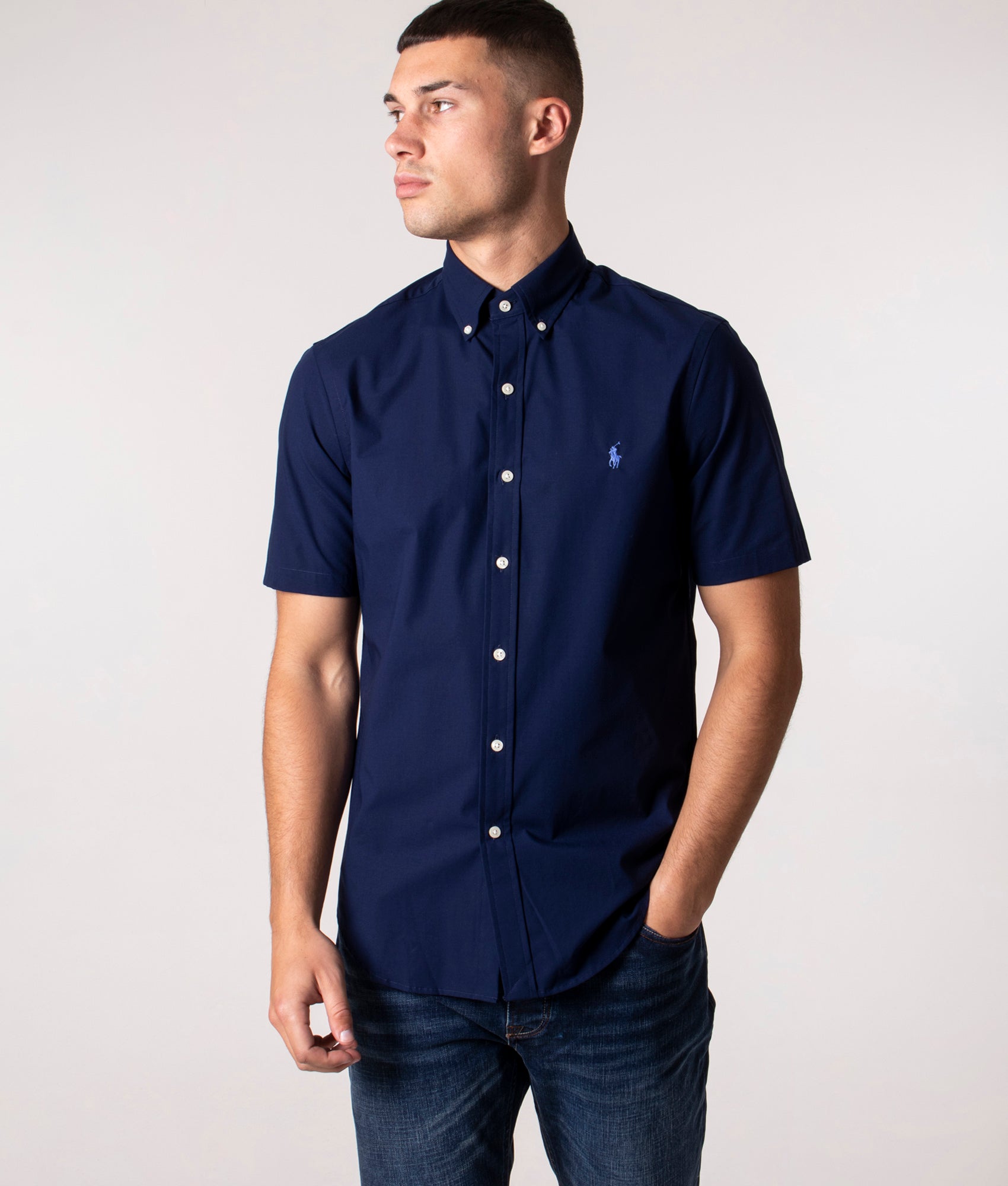 Slim-Fit-Short-Sleeve-Stretch-Poplin-Shirt-Newport-Navy-Polo-Ralph-Lauren-EQVVS