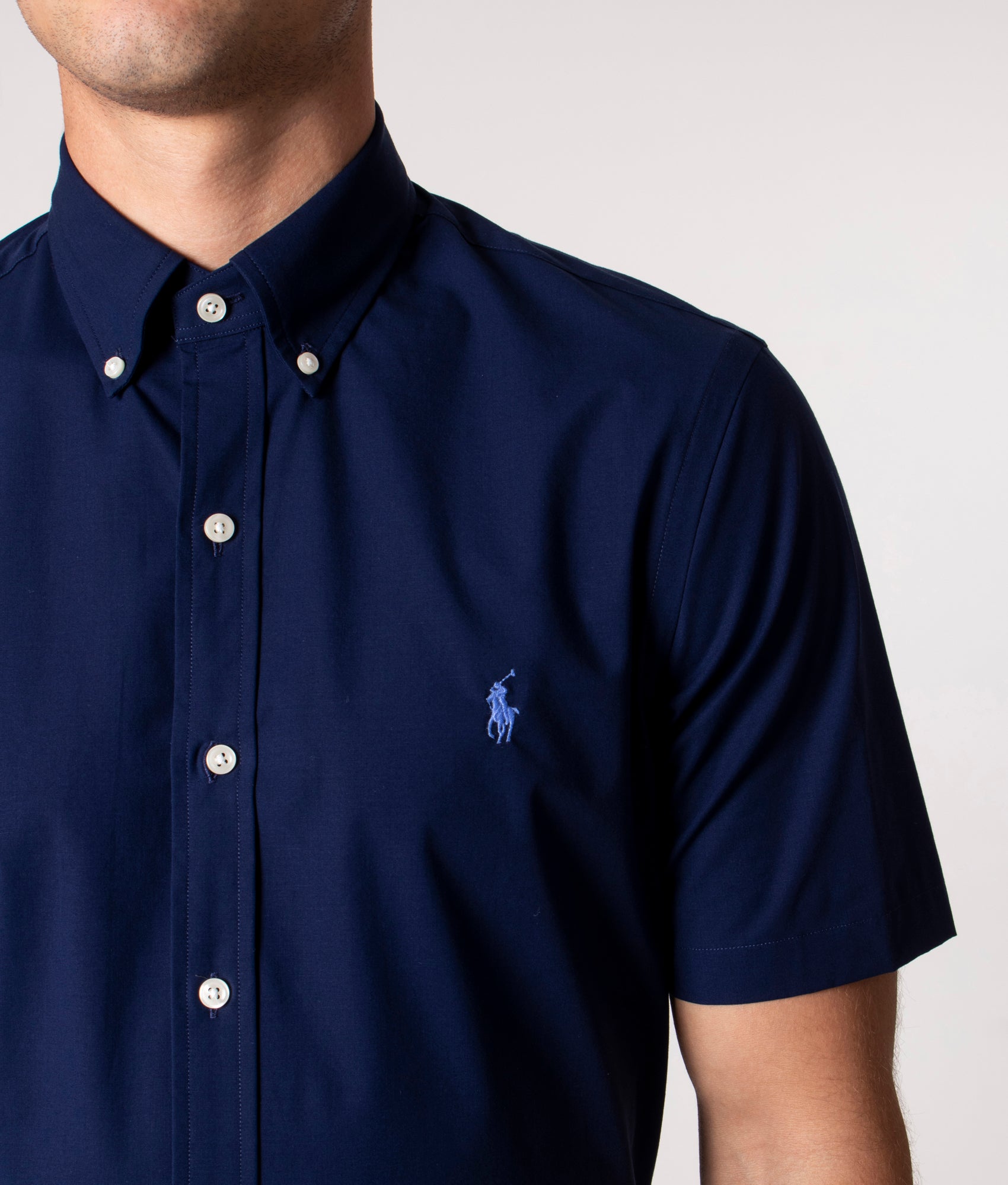 Slim-Fit-Short-Sleeve-Stretch-Poplin-Shirt-Newport-Navy-Polo-Ralph-Lauren-EQVVS
