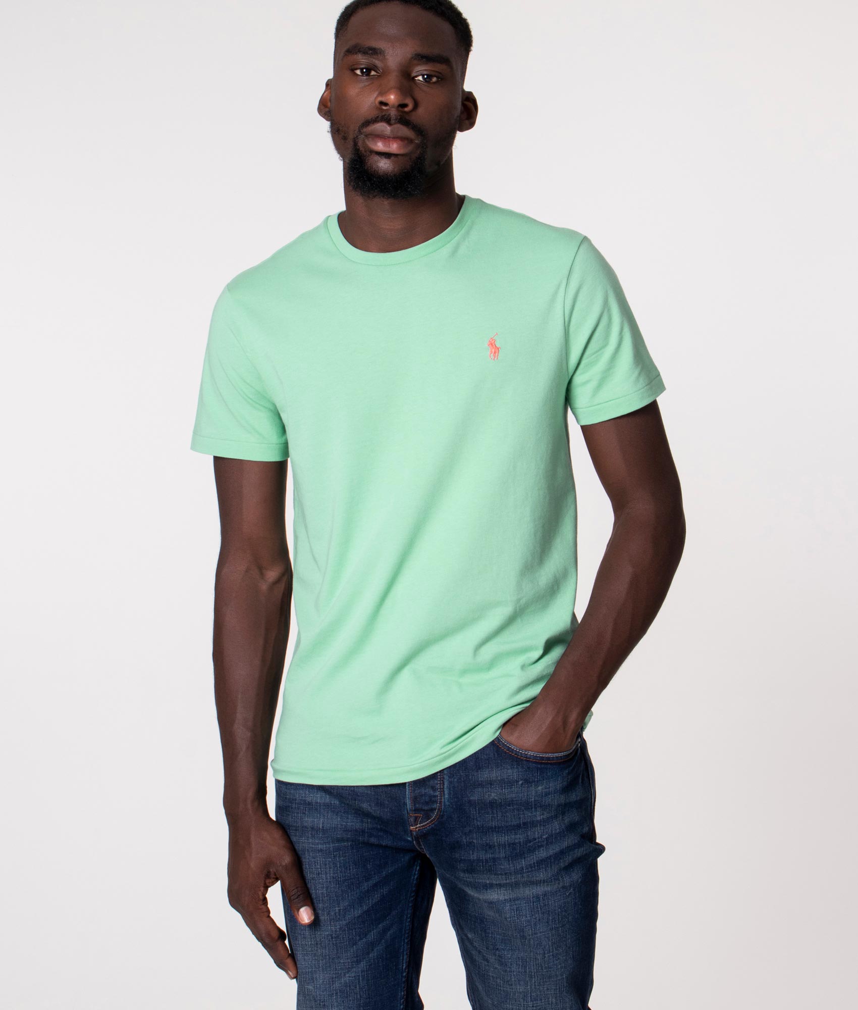 Custom Slim Fit T-Shirt | 273 Celadon | Polo Ralph Lauren | EQVVS