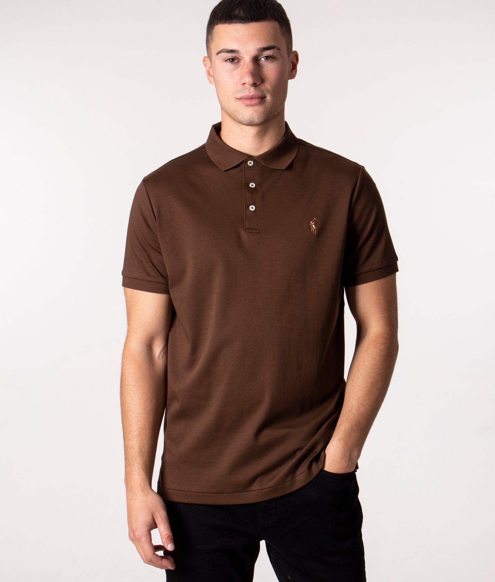 Custom-Slim-Fit-Soft-Cotton-Polo-Shirt-Spring-American-Brown-Polo-Ralph-Lauren-EQVVS