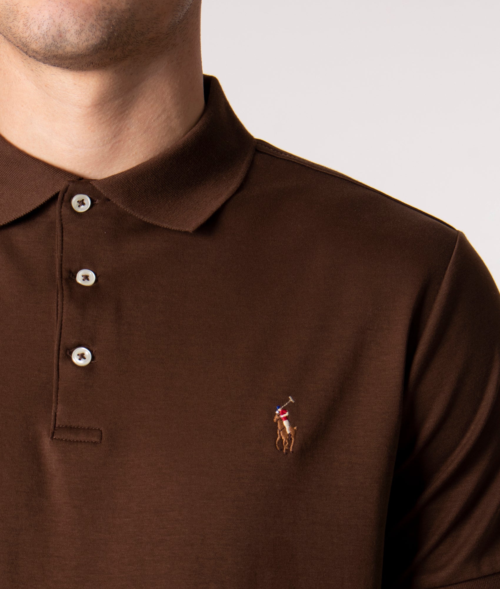 Custom-Slim-Fit-Soft-Cotton-Polo-Shirt-Spring-American-Brown-Polo-Ralph-Lauren-EQVVS