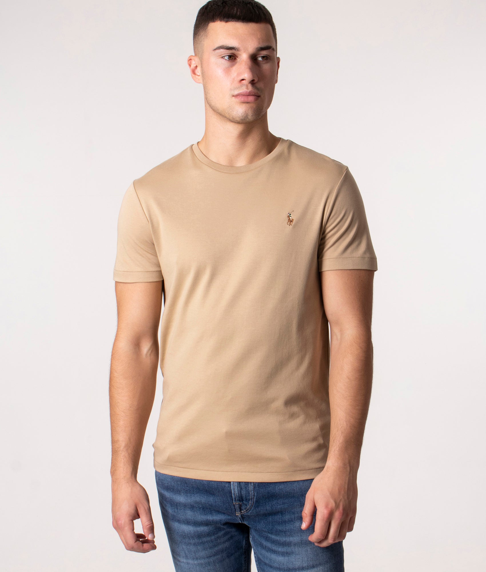 Custom-Slim-Fit-Pima-T-Shirt-Vintage-Khaki-Polo-Ralph-Lauren-EQVVS