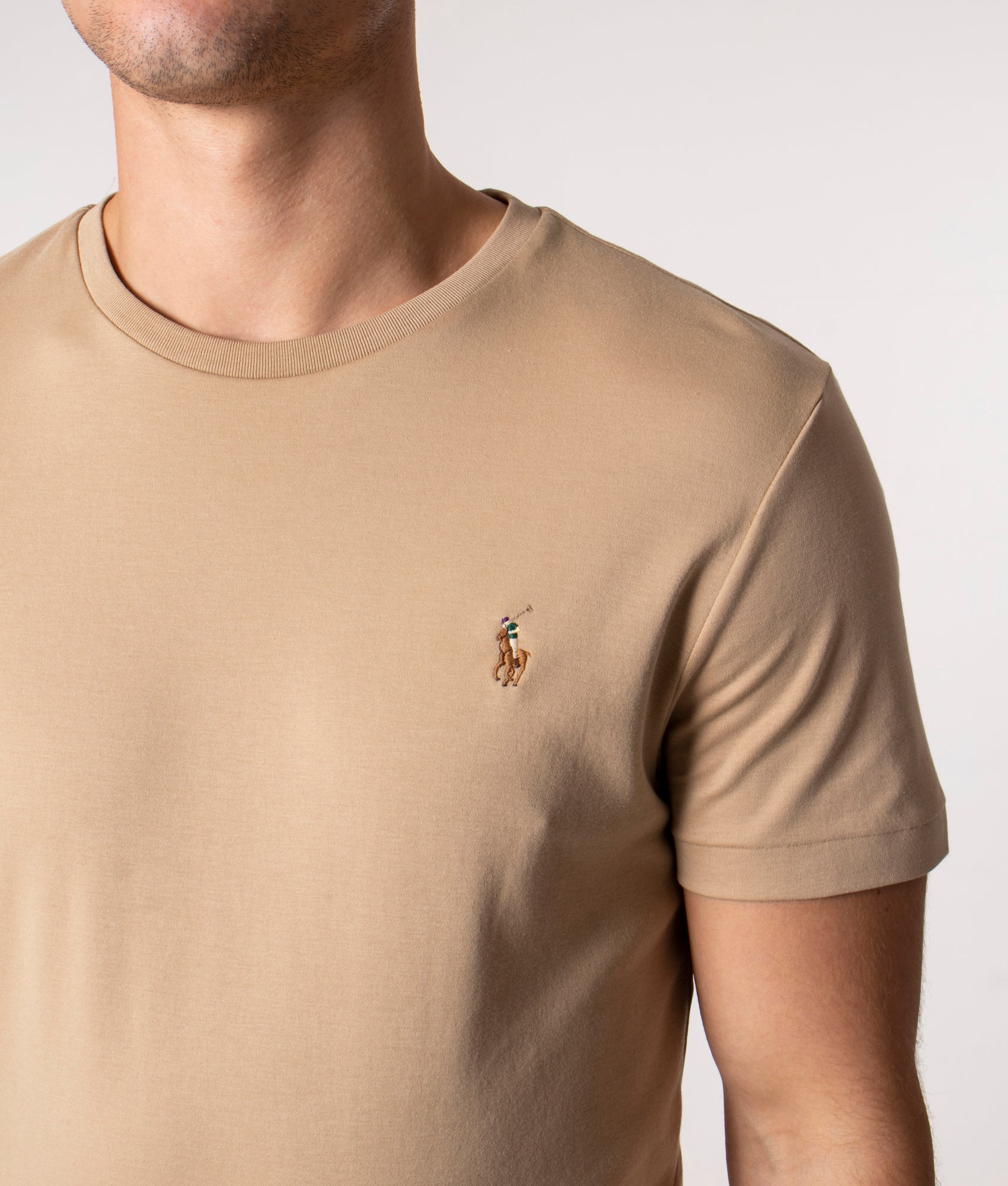 Custom-Slim-Fit-Pima-T-Shirt-Vintage-Khaki-Polo-Ralph-Lauren-EQVVS
