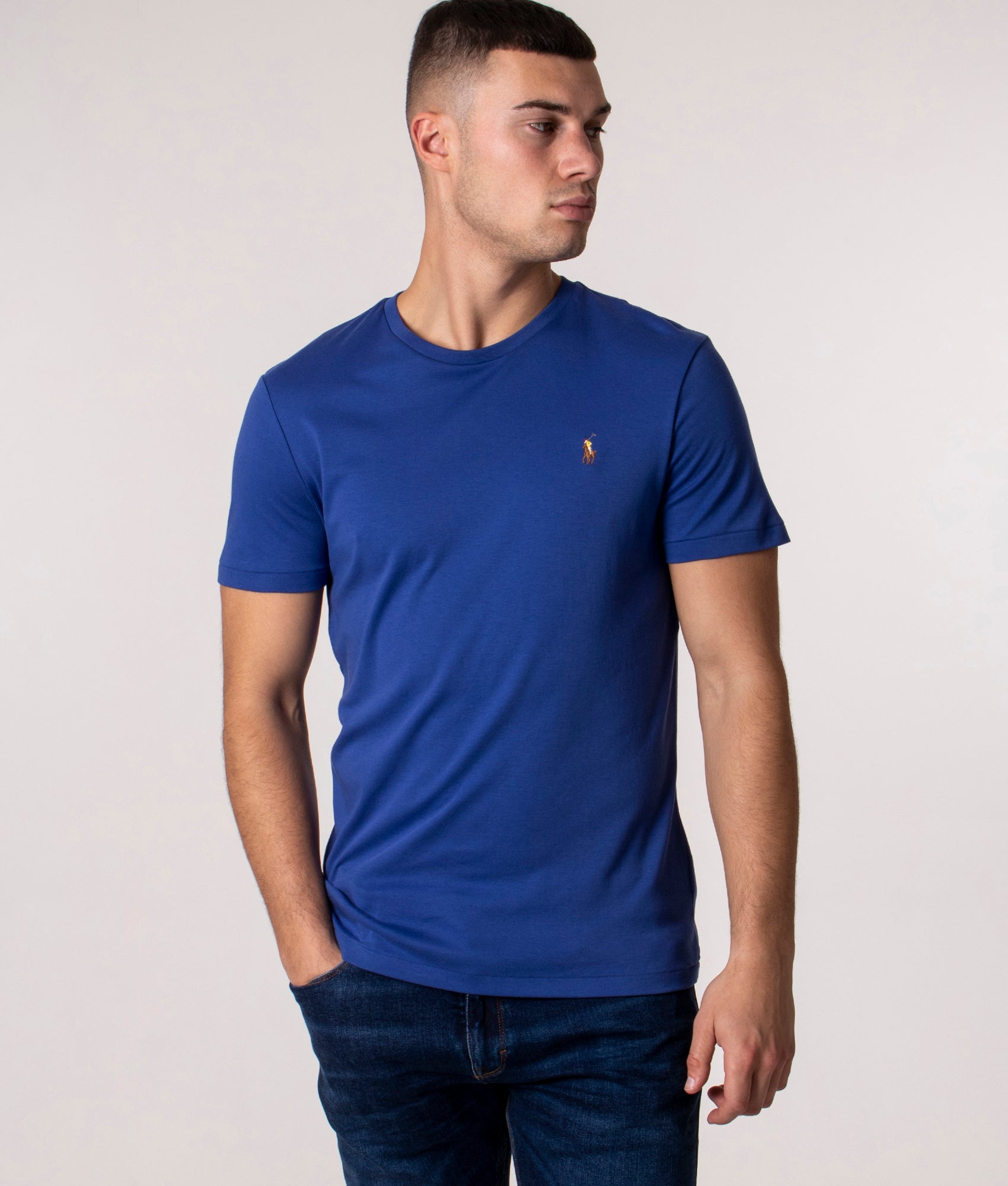 Custom-Slim-Fit-Pima-T-Shirt-Royal-Navy-Polo-Ralph-Lauren-EQVVS