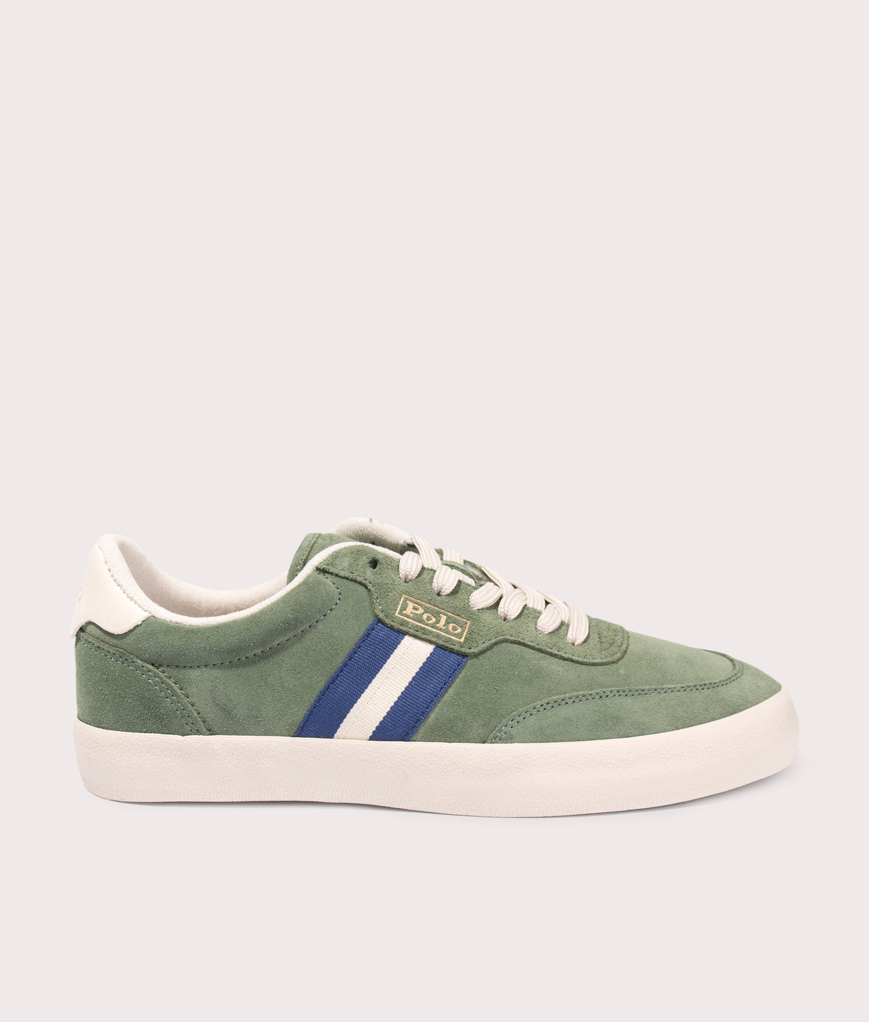 Court-Suede-Low-Top-Trainers-Cargo-Green-Polo-Ralph-Lauren-EQVVS