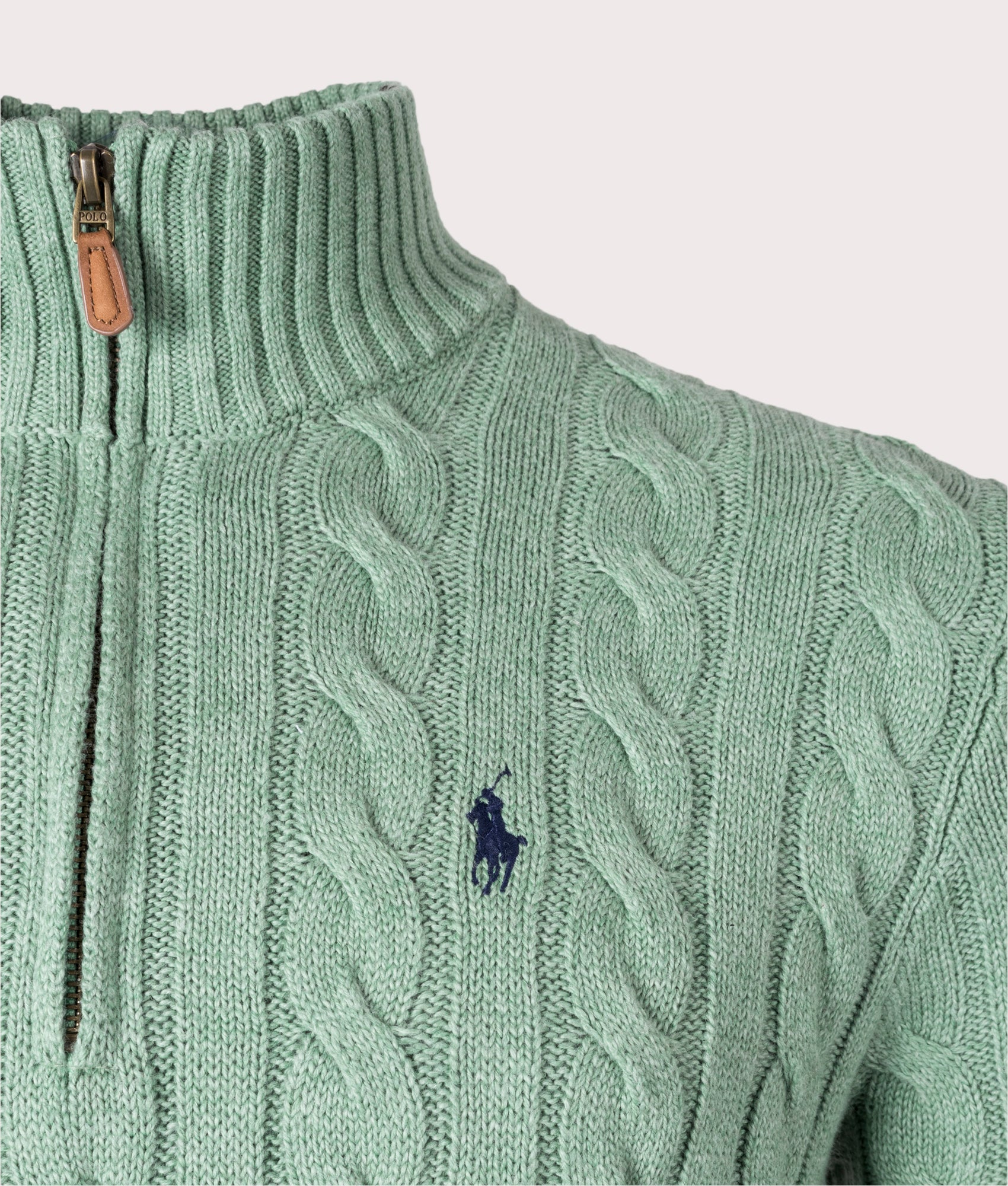 Cable-Knit-Quarter-Zip-Jumper-New-Seafoam-Heather-Polo-Ralph-Lauren-EQVVS