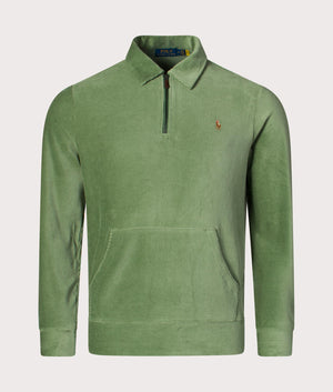 Quarter Zip Corduroy Sweatshirt Cargo Green | Polo Ralph Lauren | EQVVS