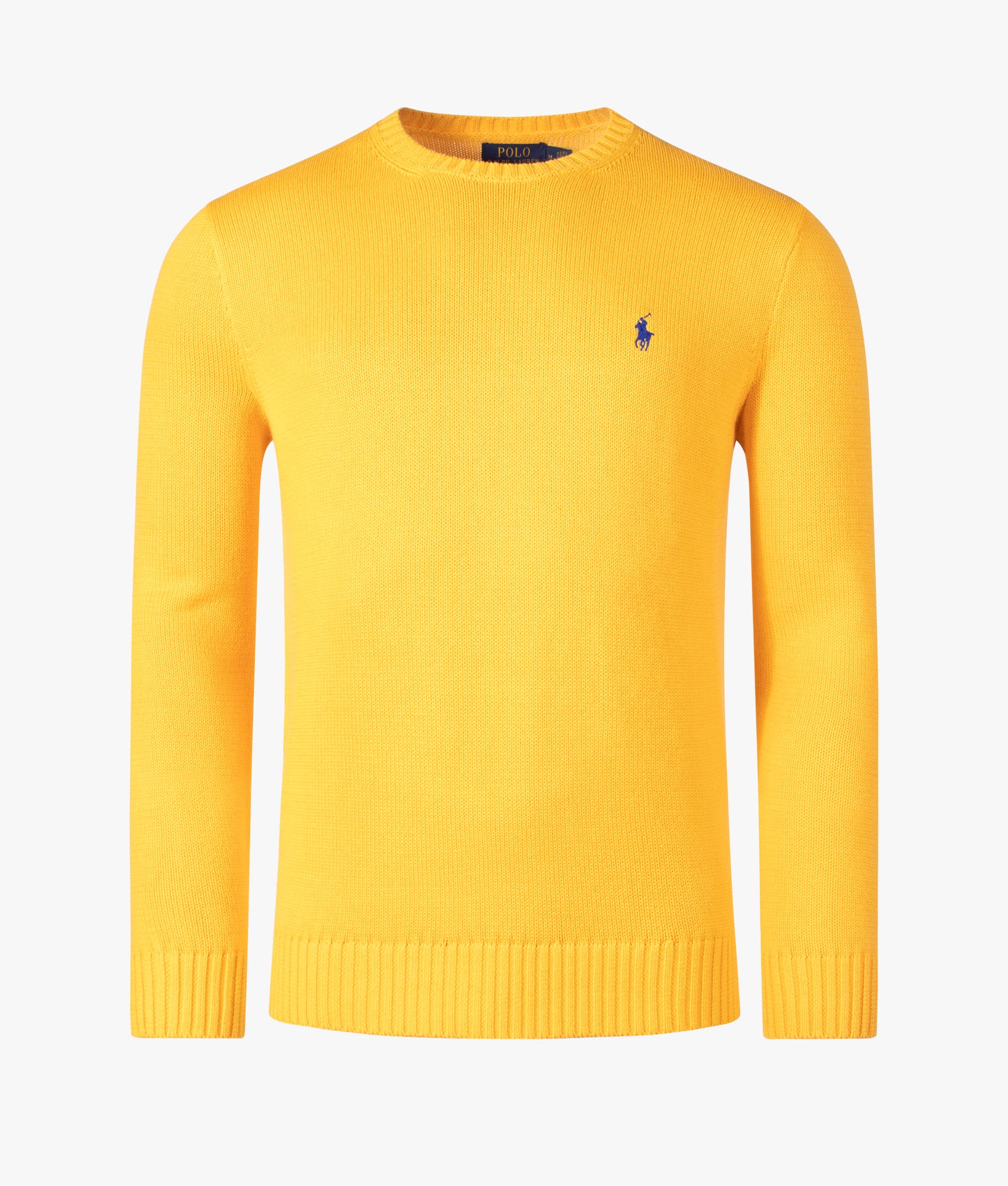 Cotton-Ribbed-Crew-Neck-Jumper-Gold-Bugle-Polo-Ralph-Lauren-EQVVS