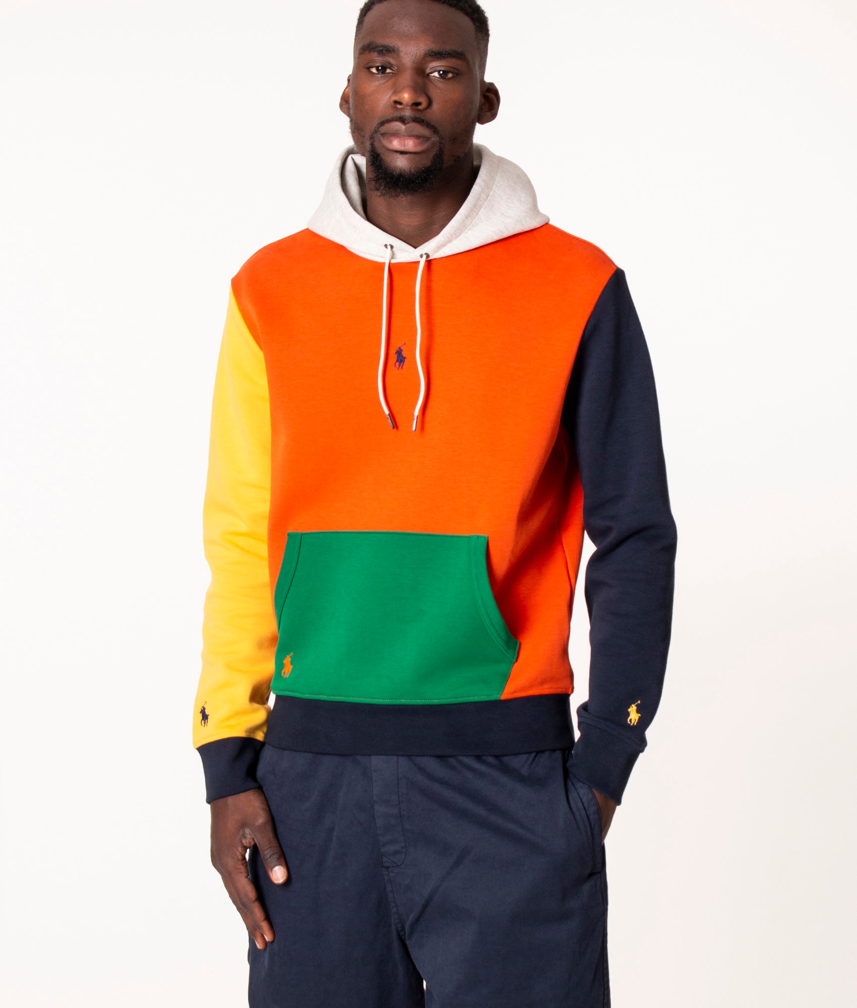 Colourblock hoodie, 001 College Orange Multi, Polo Ralph Lauren, EQVVS