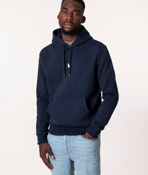 Double Knit Central Logo Hoodie Aviator Navy, Polo Ralph Lauren