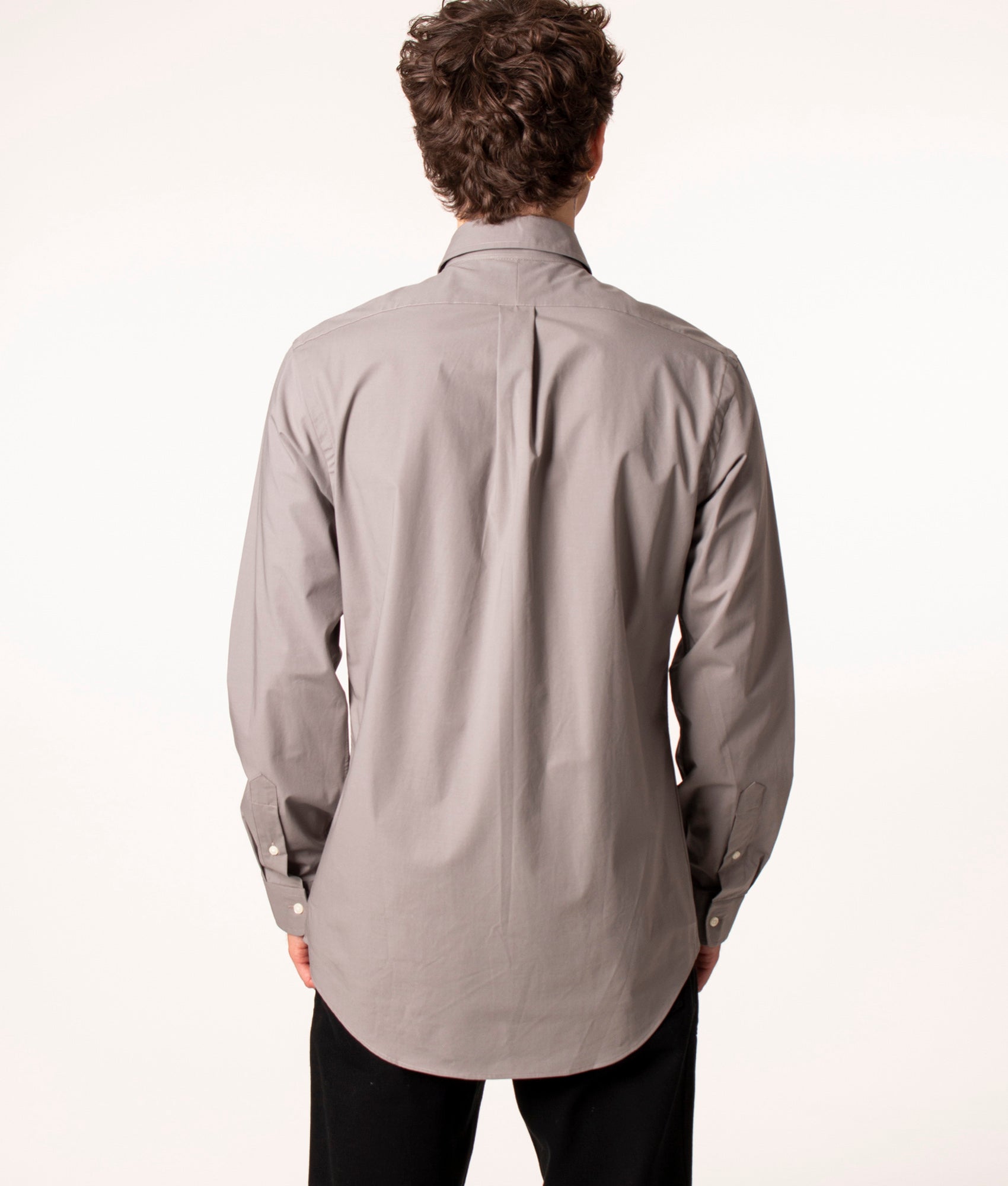 Custom Fit Sport Shirt in 006 Grey, Polo Ralph Lauren, EQVVS, Back Model