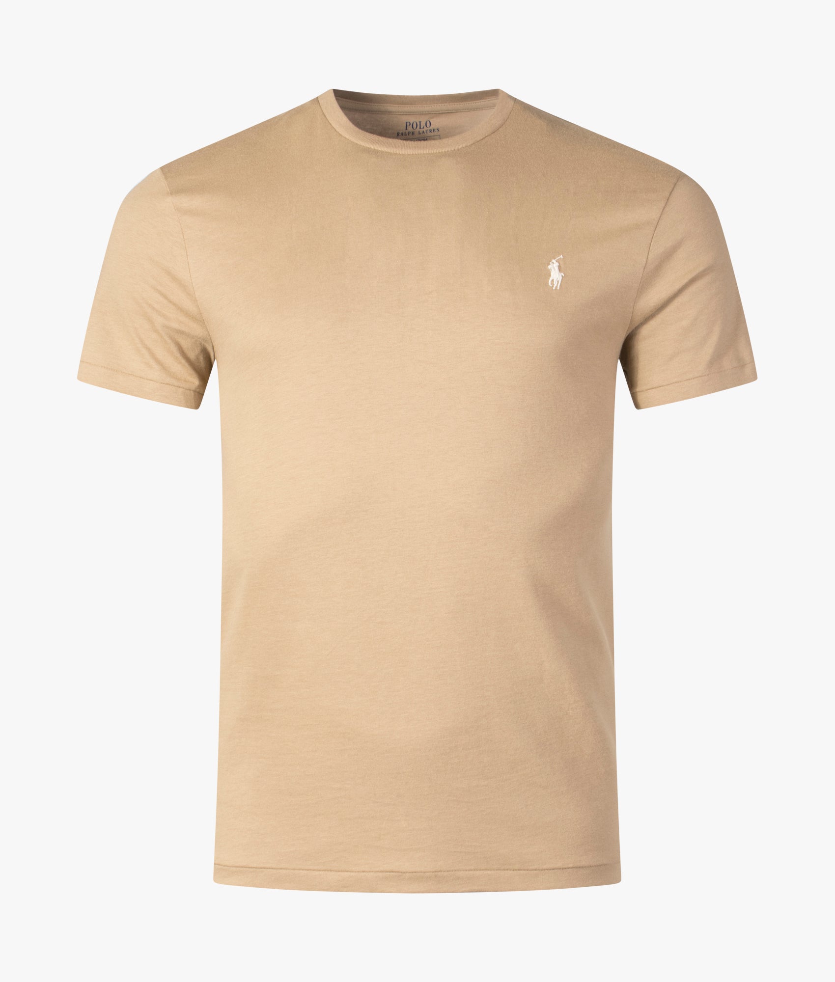 Custom-Slim-Fit-Jersey-T-Shirt-Luxury-Tan-Sport-Polo-Ralph-Lauren-EQVVS