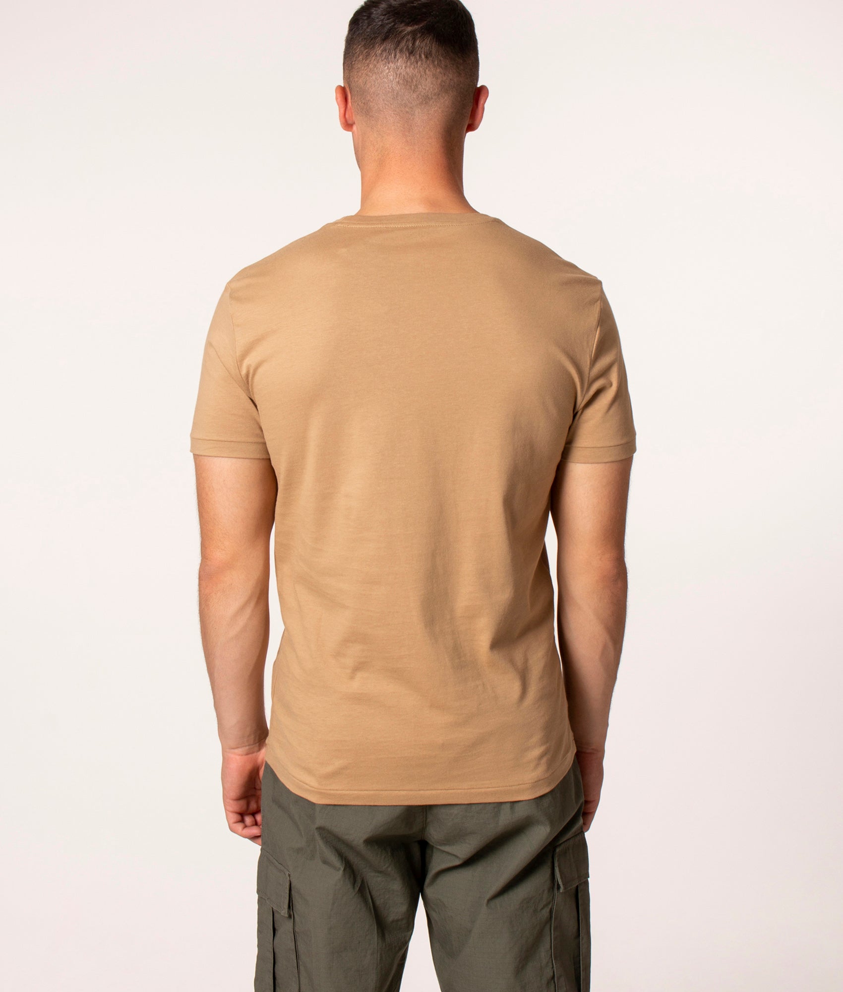 Custom-Slim-Fit-Jersey-T-Shirt-Luxury-Tan-Sport-Polo-Ralph-Lauren-EQVVS