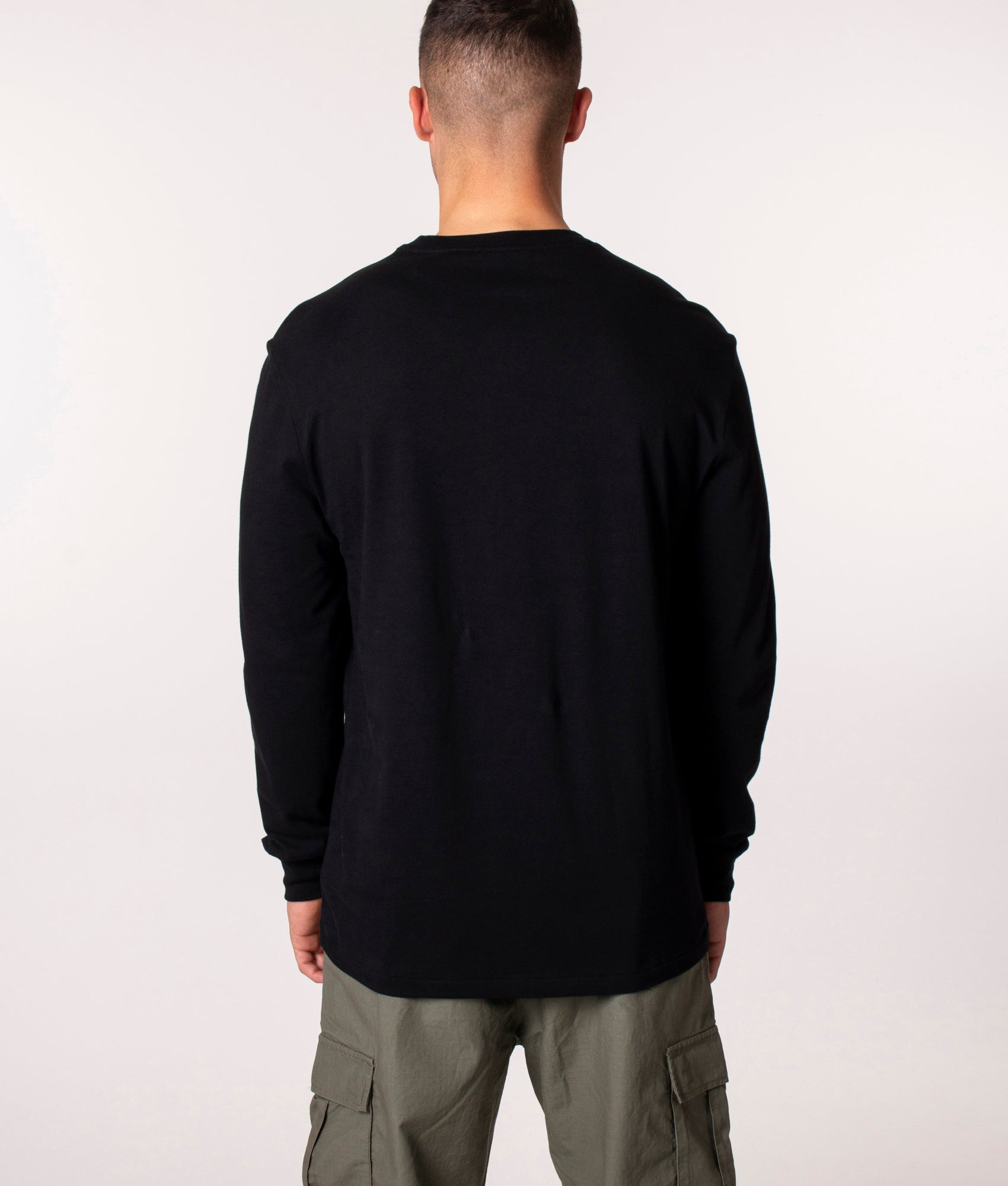 Polo Ralph Lauren Long Sleeve T-Shirt in 001 Polo Black at EQVVS, Model back