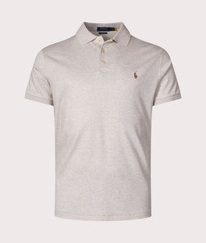 Custom Slim Fit Interlock Polo Shirt in Grey Heather, Polo Ralph Lauren, EQVVS, Front Mannequin