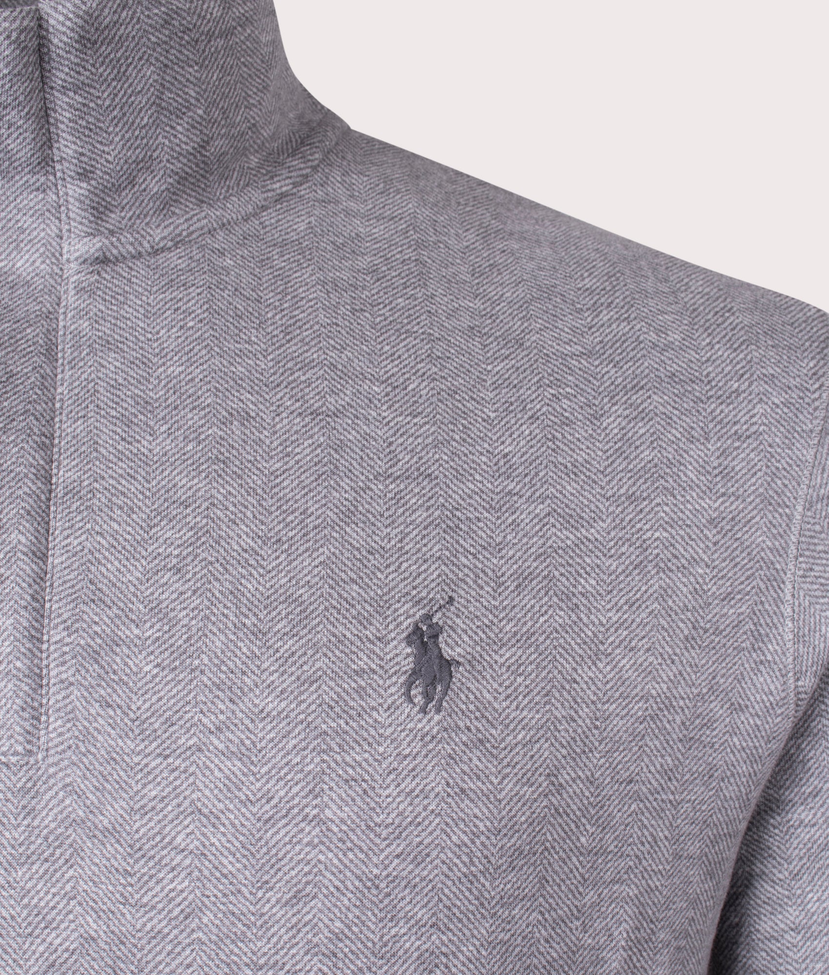 Quarter-Zip-Pullover-Sweatshirt-Herringbone-Andover-Heather-Polo-Ralph-Lauren-EQVVS