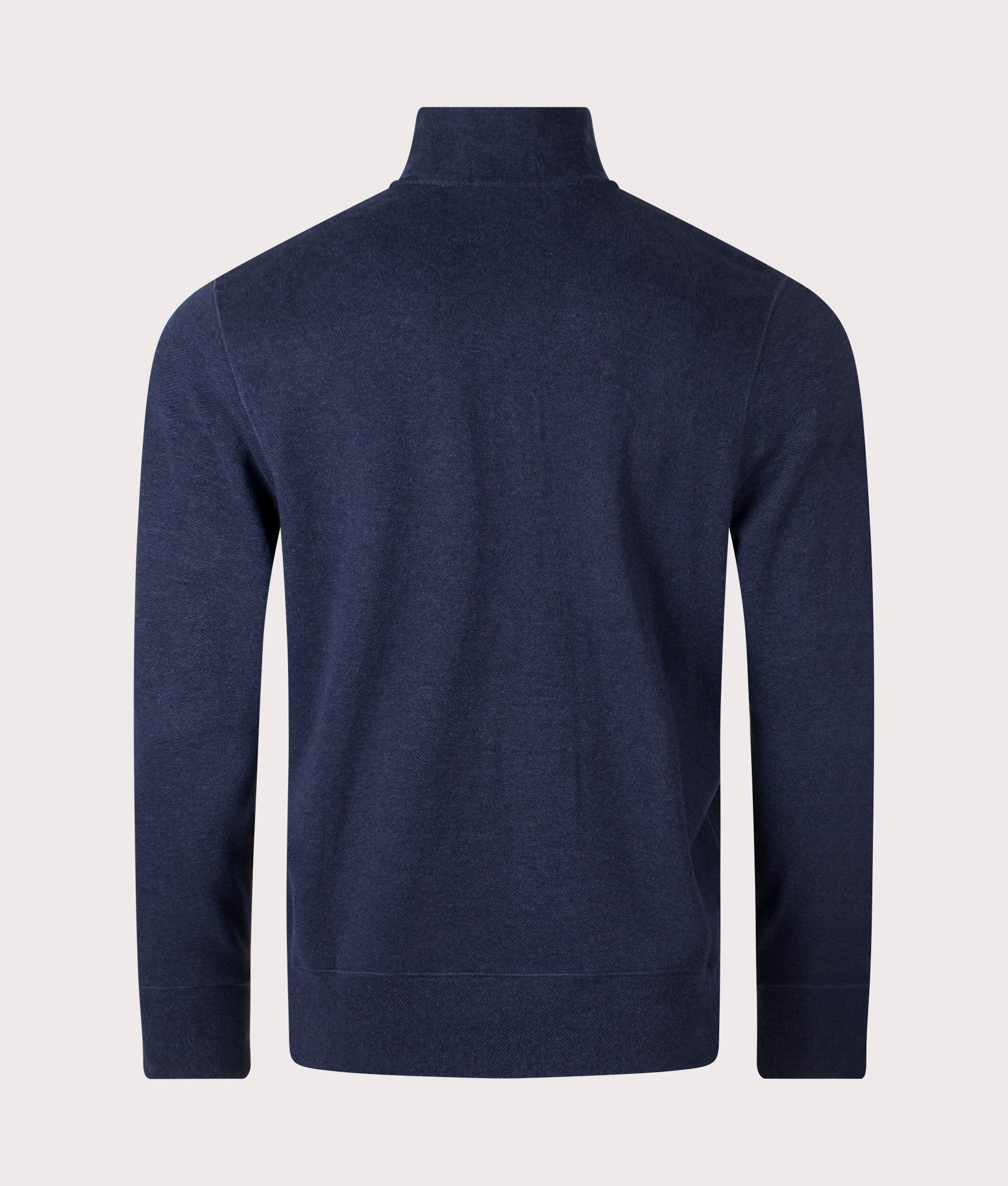 Quarter-Zip-Pullover-Sweatshirt-Herringbone-Winter-Navy-Heather-Polo-Ralph-Lauren-EQVVS