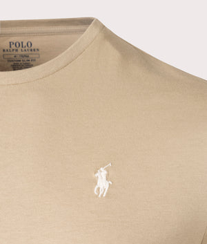 Dune Beige Ralph Lauren T Shirt Custom Slim Fit T-Shirt Coastal