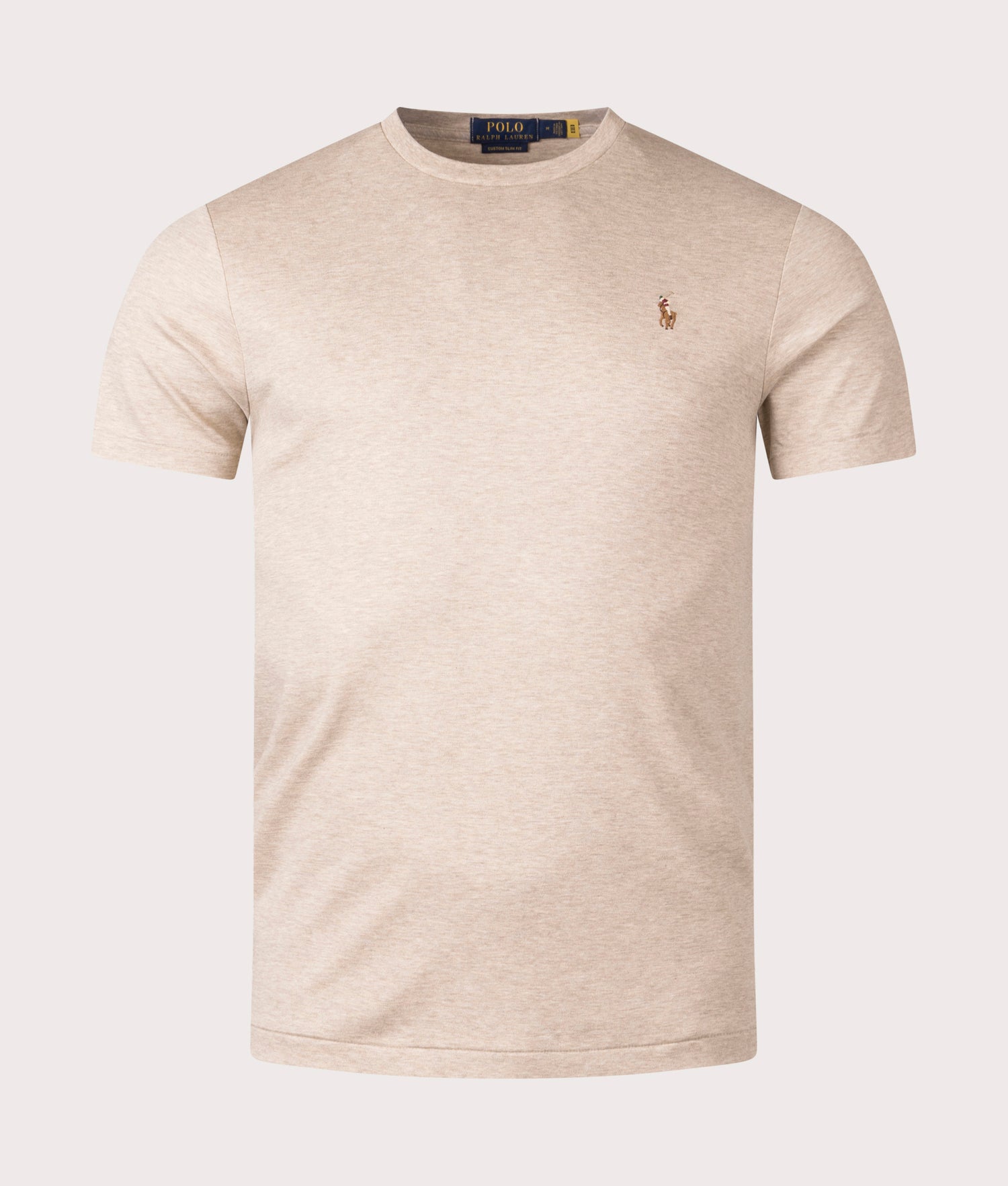 Custom Slim Fit Pima T-Shirt Sand Heather | Polo Ralph