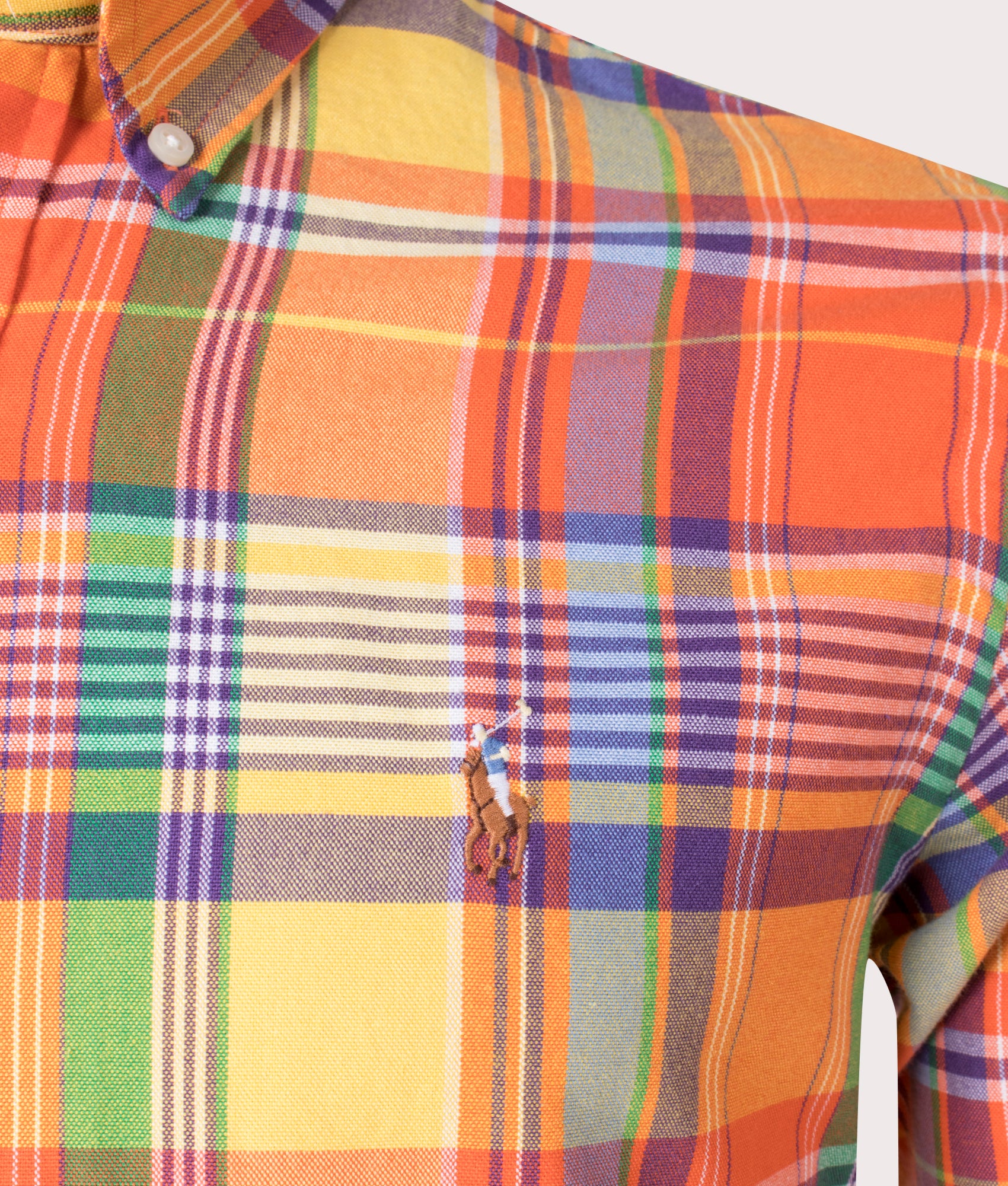 Custom-Fit-Checkered-Oxford-Shirt-Orange/Yellow-Multi-Polo-Ralph-Lauren-EQVVS