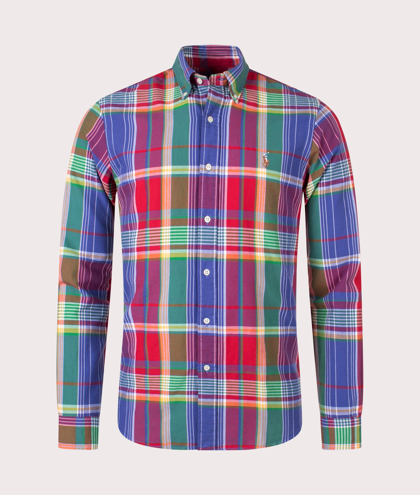 Custom-Fit-Checkered-Oxford-Shirt-Red-Blue-Multi-Polo-Ralph-Lauren-EQVVS