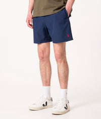 Regular Fit Traveler Mid Swim Shorts: 001 Newport Navy 