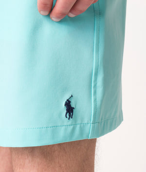 Regular-Fit-Traveler-Mid Swim Shorts-Hammond-Blue-Polo-Ralph-Lauren-logo model shot EQVVS