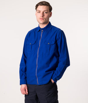 Classic-Fit-Zip-Through-Oxford-Sport-Overshirt-City-Royal-EQVVS