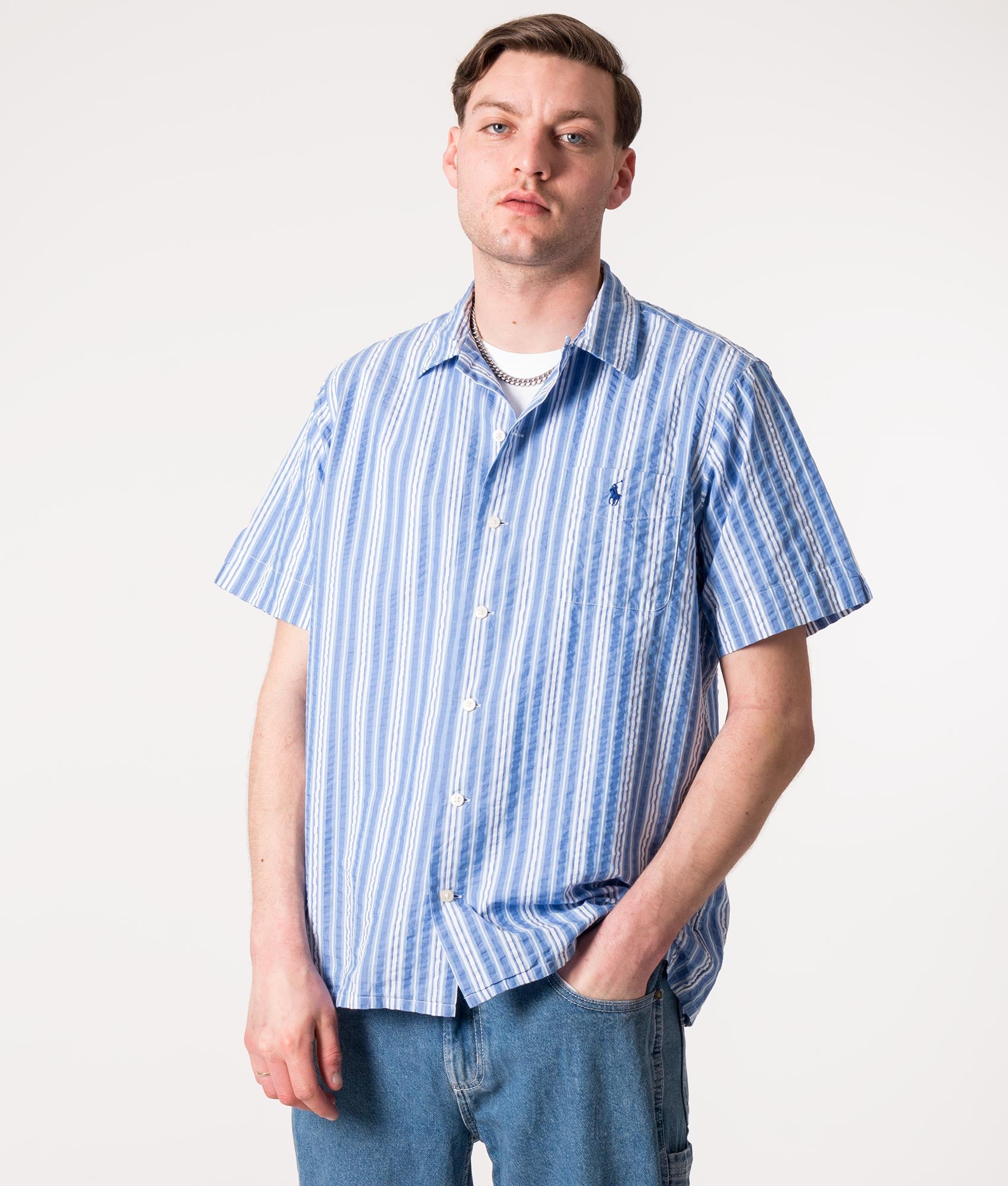 Classic-Fit-Lightweight-Short-Sleeve-Shirt-Blue/White-Polo-Ralph-Lauren-EQVVS